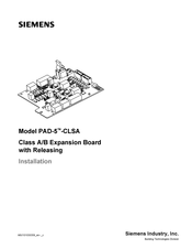 Siemens PAD-5-CLSA Installation Manual