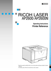 Ricoh AP2600 Operating Instructions Manual