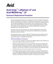 Avid Technology Avid MEDIArray LP Replacement Procedure