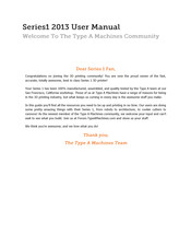 Type A Machines SERIES 1 User Manual