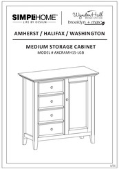 Simpli Home AMHERST INT-AXCAMH-MED-DAB Manual
