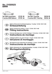 Jaeger 21020523 Fitting Instructions Manual