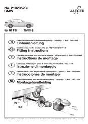 Jaeger 21020520J Fitting Instructions Manual