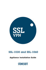 Stonesoft SSL-1030 Appliance Installation Manual