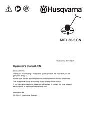 Husqvarna Wacker Neuson MCT36-5 CN Operator's Manual