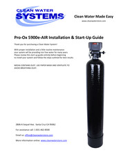 Clean Water Systems Pro-Ox 5900e-AIR 948 Installation & Start?Up Manual