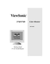 ViewSonic E70f User Manual