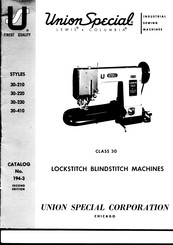 Unionspecial Lewis Columbia 30-210 Instructions For Adjusting And Operating