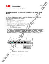 ABB REL 356 Quick Start Manual