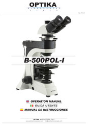OPTIKA MICROSCOPES B-500POL-I Operation Manual