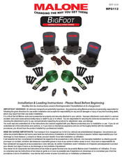 Malone BigFoot Installation & Loading Instructions