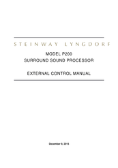 STEINWAY LYNGDORF P200 External Control Manual