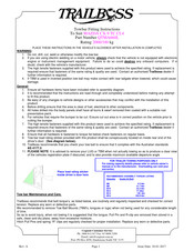 Trailboss QTMA660L Fitting Instructions Manual