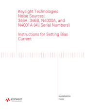 Keysight Technologies 346B Installation Note