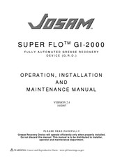 JOSAM SUPER FLO GI-2000 Series Operation, Installation, And Maintenance Manual