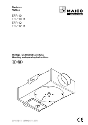 Maico EFR 12 Mounting And Operating Instructions