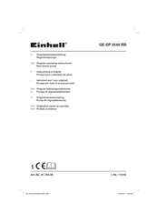 EINHELL GE-SP 3546 RB Original Operating Instructions