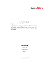 Janz Tec emPC-X/A-E3825/1 Hardware Manual