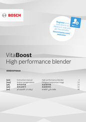 Bosch VitaBoost MMBH6P6BGB Instruction Manual