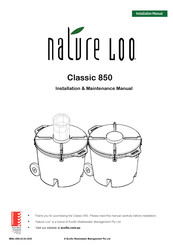 Ecoflo Nature Loo Classic 850 Installation & Maintenance Manual