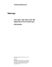 Tektronix TDS 380 Technical Reference