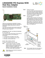 LSI LSI22320SE Quick Installation Manual
