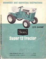 Sears Super 12 Assembly And Operating Instructions Manual