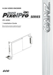 Ganz PixelPro GXi ZS1-4DB2 Installation Manual