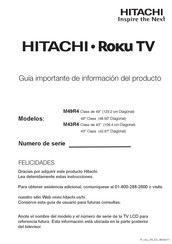 Hitachi Roku TV M49R4 Manual