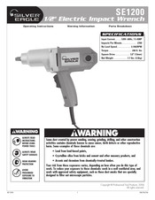 Silver Eagle SE1200 Operating Instructions Manual