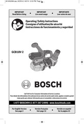 Bosch GCB18V-2 Operating/Safety Instructions Manual