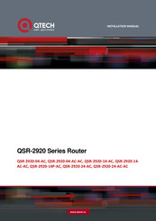 QTech QSR-2920-14P-AC Installation Manual