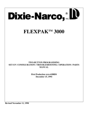 Dixie Narco FLEXPAK 3000 DMV 72N Programming/Set-Up/Configuration/Troubleshooting/Operation/Parts Manual