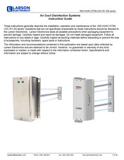 Larson Electronics IND-HVAC-DTW-UVC-R1-SS Series Instruction Manual