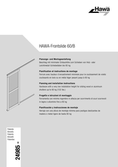 hawa HAWA-Frontside 60/B Planning And Installation Instructions