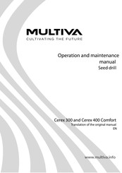 Multiva Cerex 300 Comfort Operation And Maintenance Manual