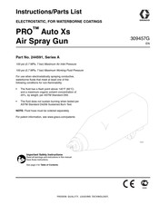 Graco PRO Auto Xs Instructions-Parts List Manual