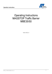 Magnetic Autocontrol MAGSTOP MBE50 Operating Instructions Manual