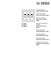 SSS Siedle STV 850-4 Product Information