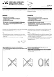 JVC KD-DV4205 Installation & Connection Manual