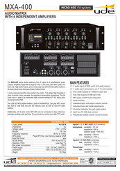 Ude MICRO-400 MXA-400 Manual