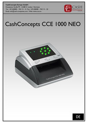 CashConcepts CCE 1000 NEO Manual