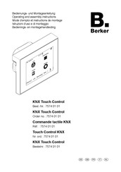 Berker 7574 01 01 Operating And Assembly Instructions Manual