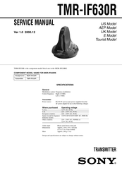 Sony TMR-IF630R Service Manual