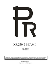 Pr Lighting XR250 Product Manual