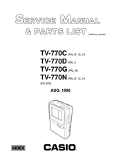 Casio TV-770C Service Manual & Parts Manual