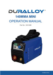 Duralloy 140MMA MINI Operation Manual
