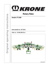 Krone Swadro TC 880 Operating Instructions Manual