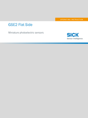 SICK GSE2 Flat Side Operating Instructions Manual