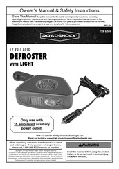 ROADSHOCK 62684 Owner's Manual & Safety Instructions